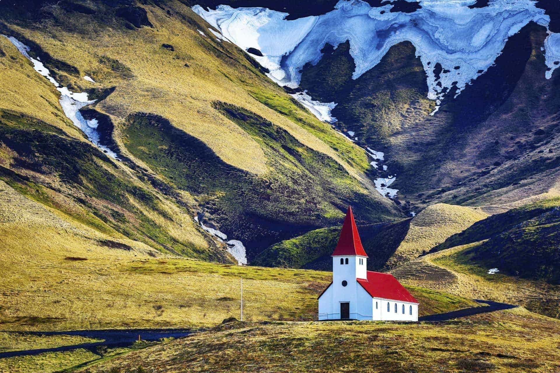 Iceland church in Vik