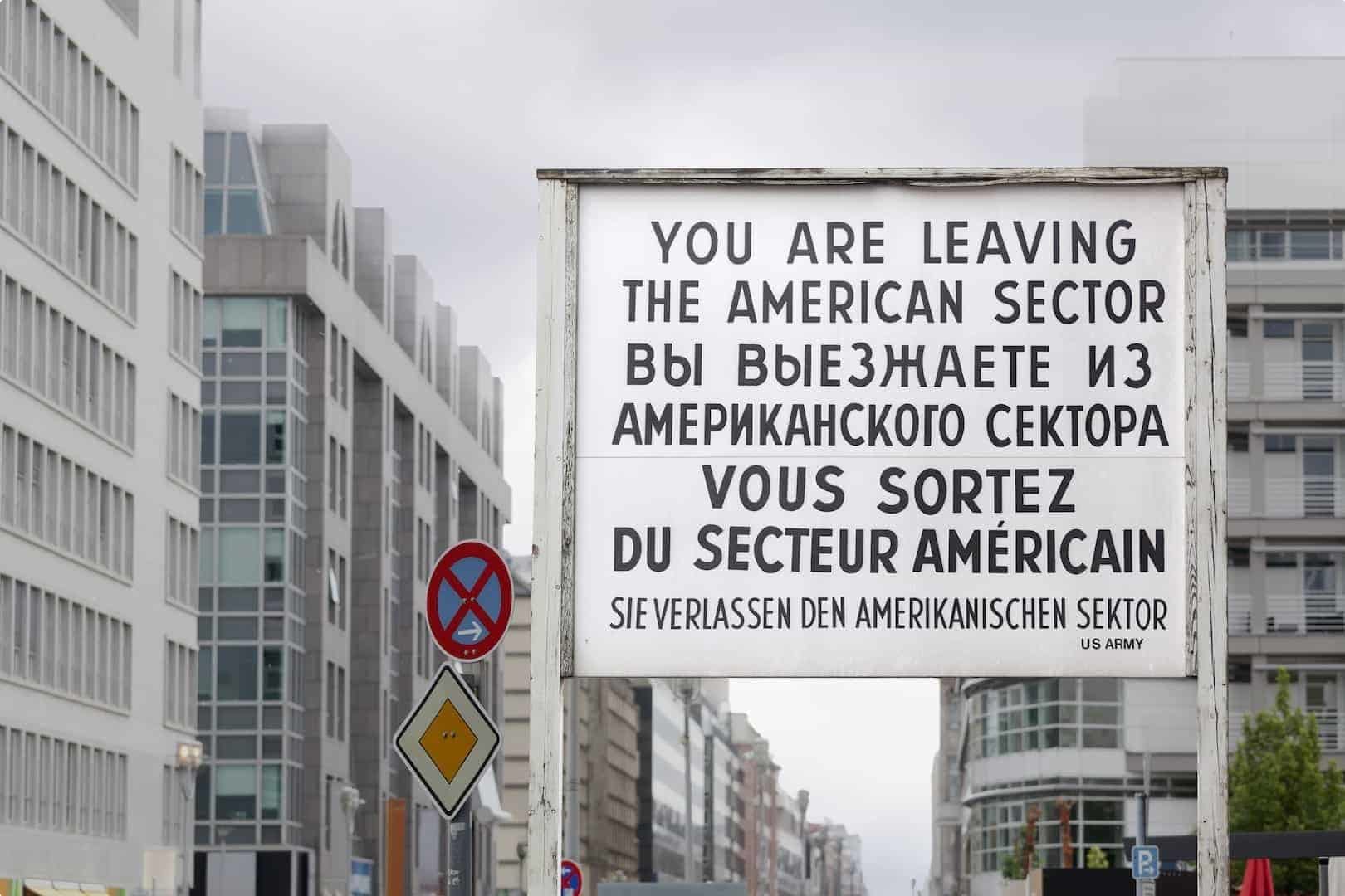 Checkpoint Charlie sign