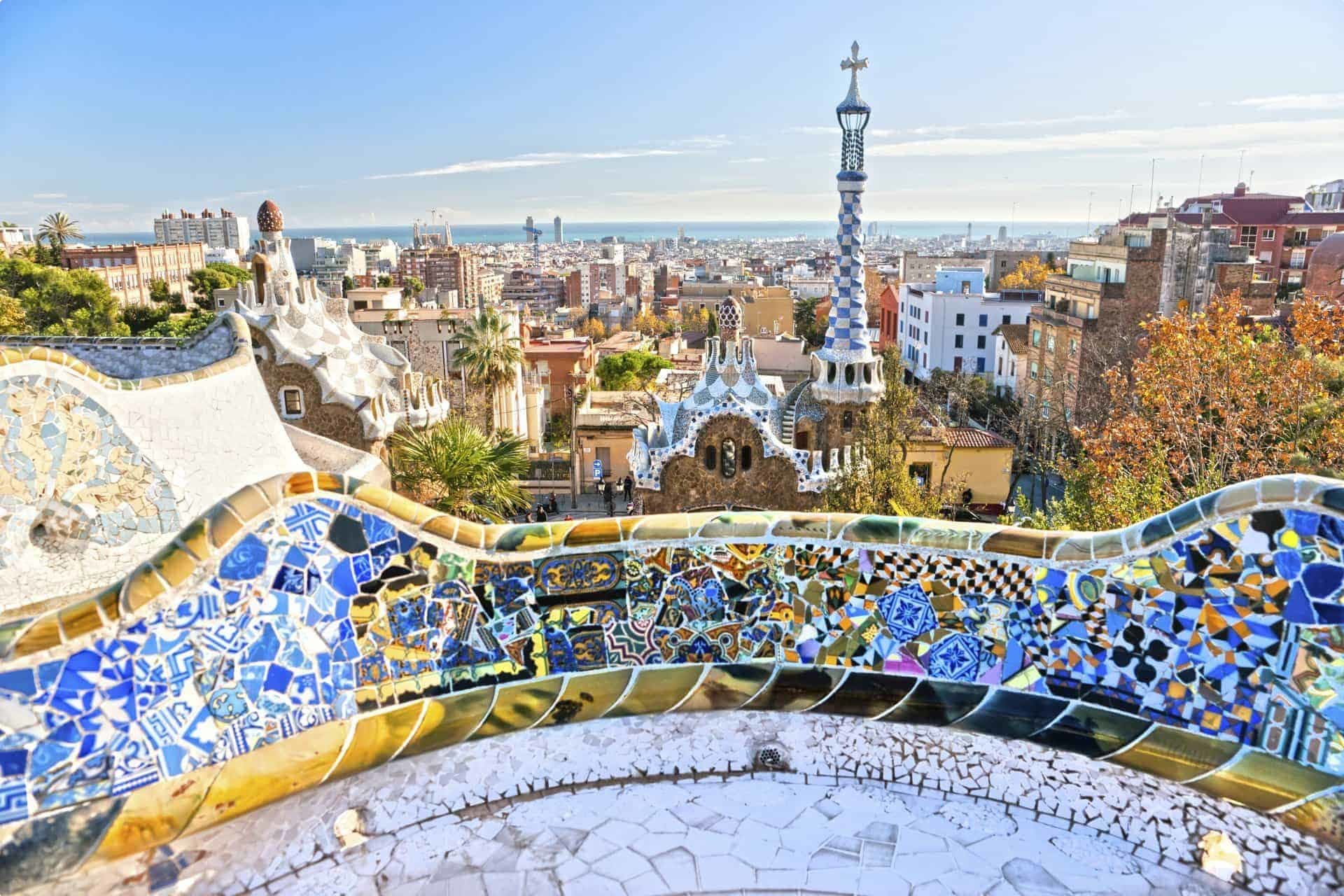 Park Guell in Barcelona, Spain.