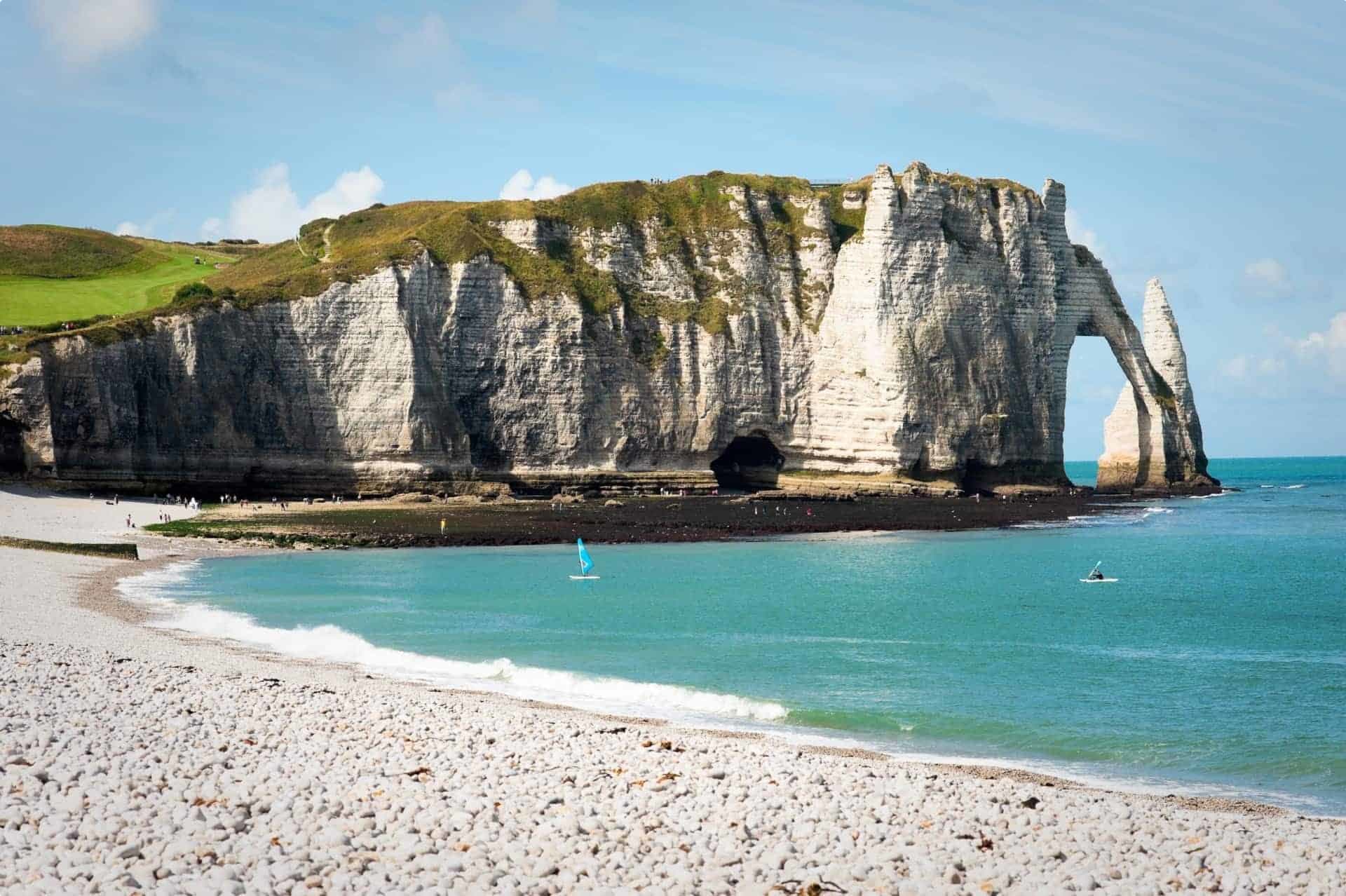 Rocky beach in Normandy