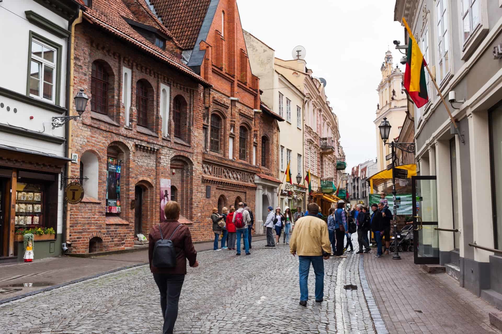 Shoppers in Old Town, Vilnius