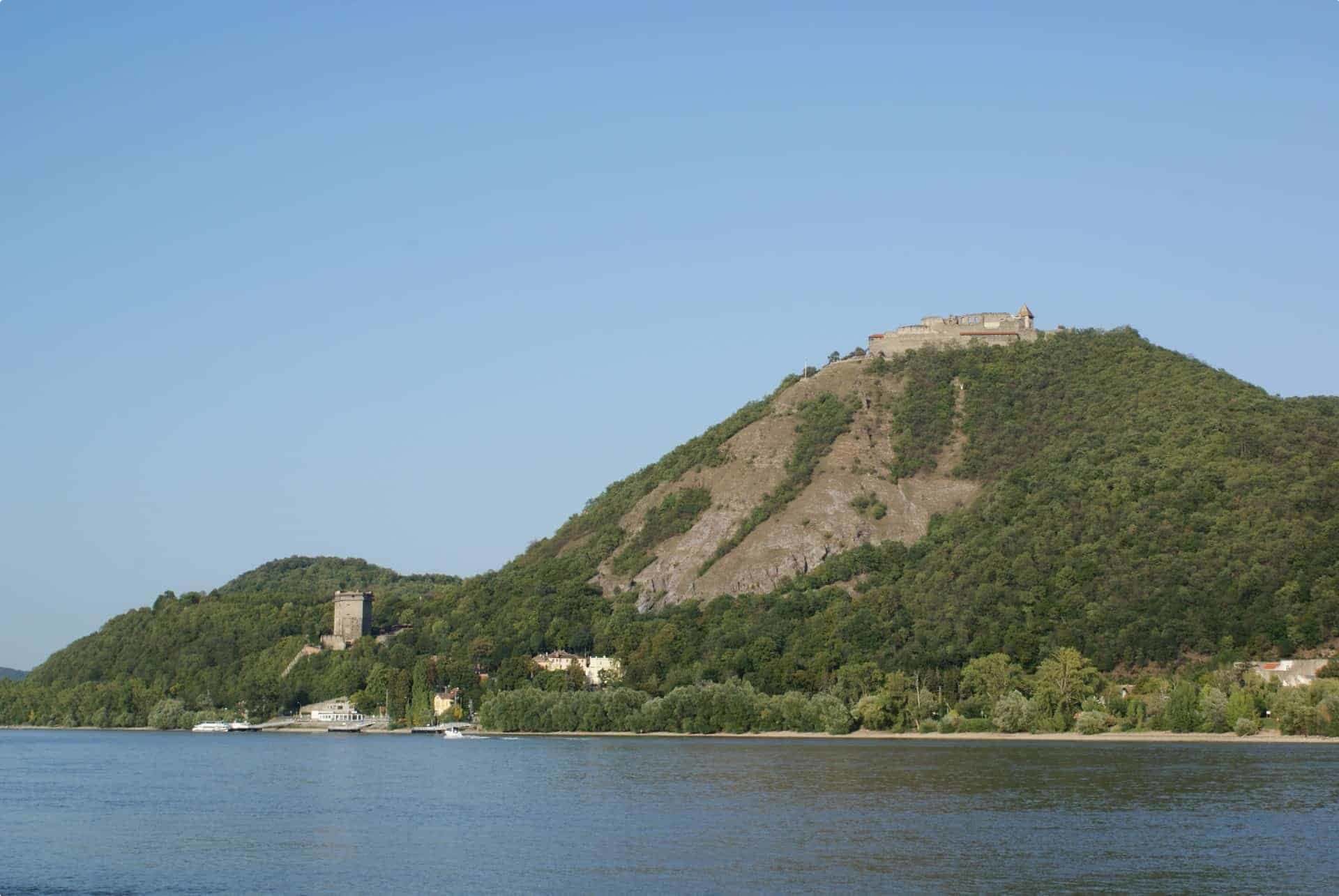 The remains of the castle and citadel in Visegrad