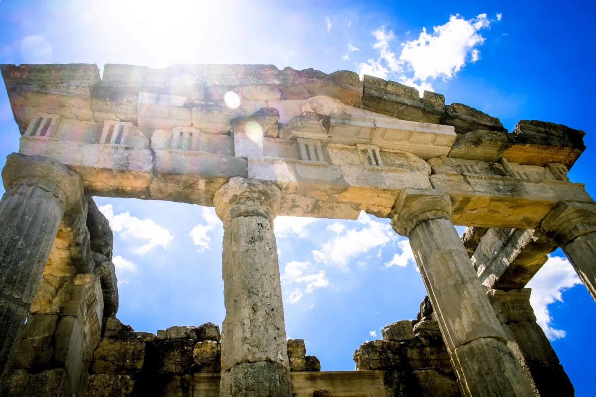 Greek temple ruins in Messina