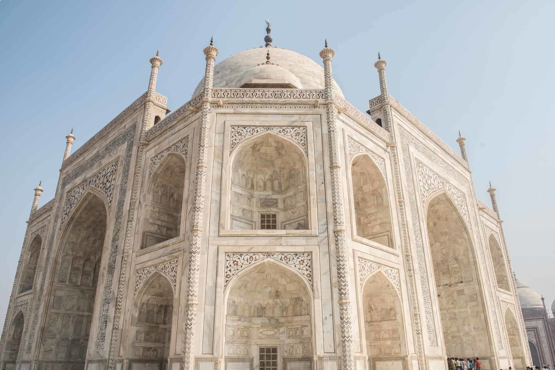 The marble of the Taj Mahal