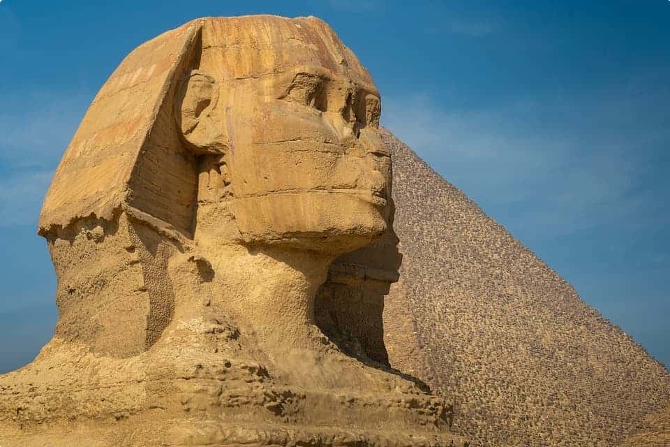 The Sphinx statue in Egypt