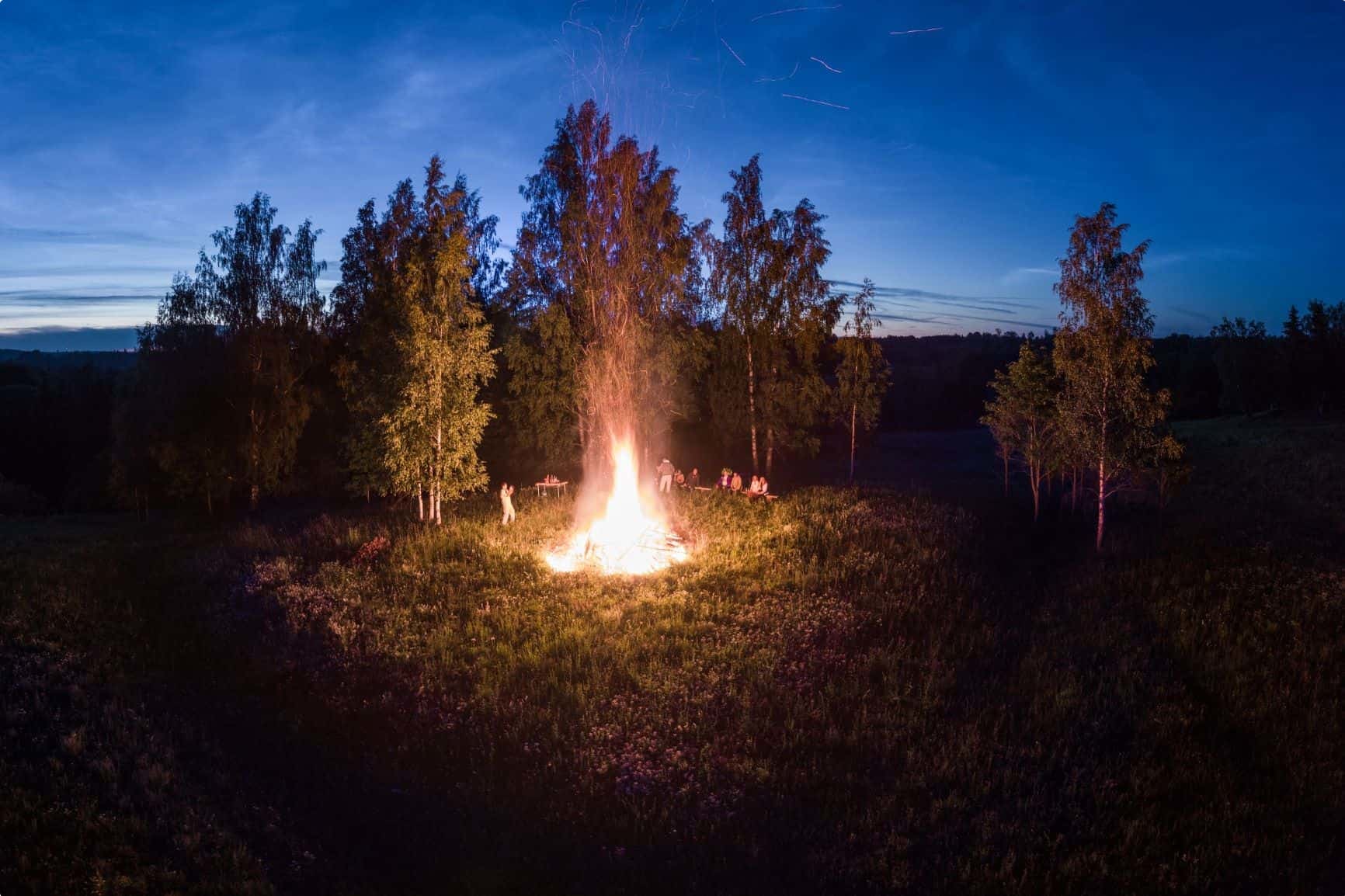 Latvia Midsommar Fire