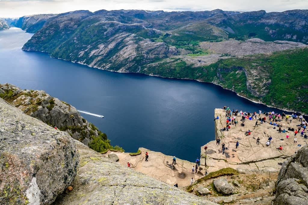 The view over Lysefjord in Norway