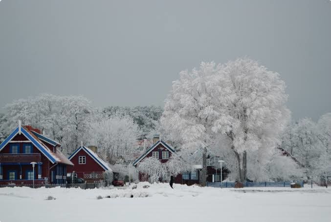 Winter on the coast in Nida, Lithuania