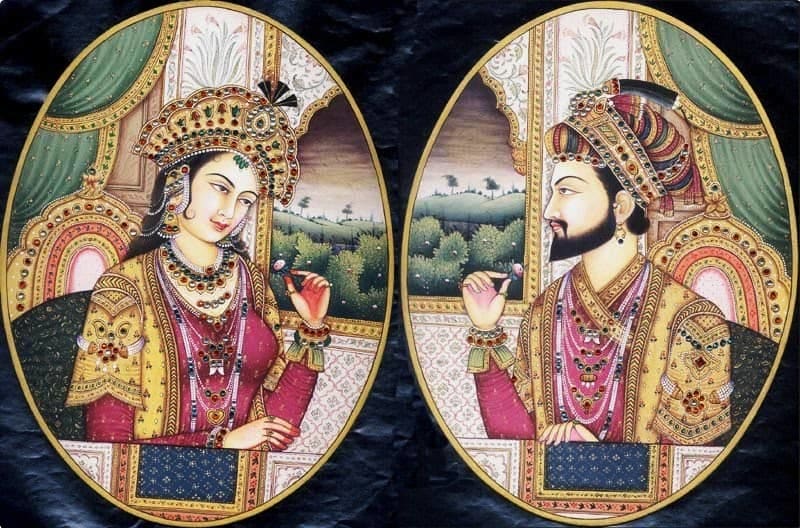 Emperor Shah Jahan and his beloved wife Mumtaz Mahal