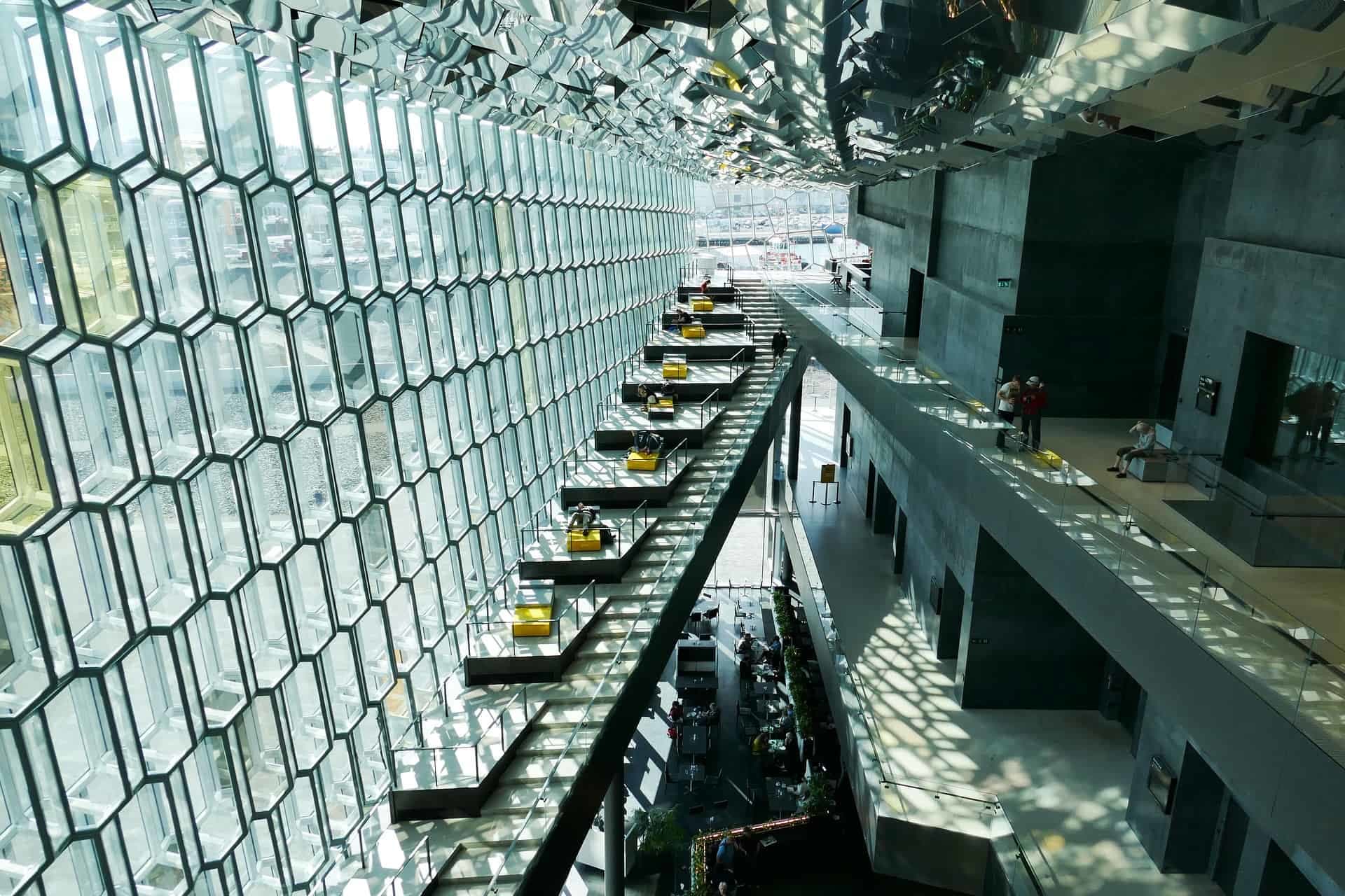 Inside Harpa Concert Hall Iceland reykjavik-1601319_1920