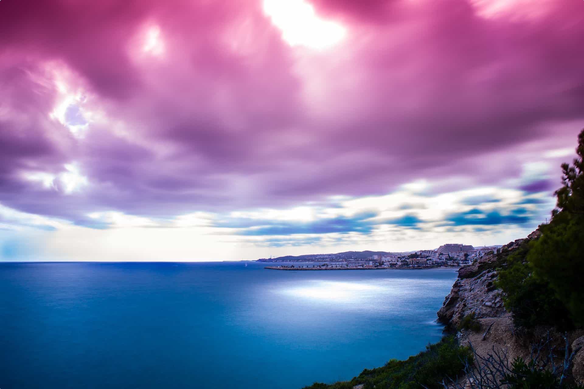 Sitges at sunset