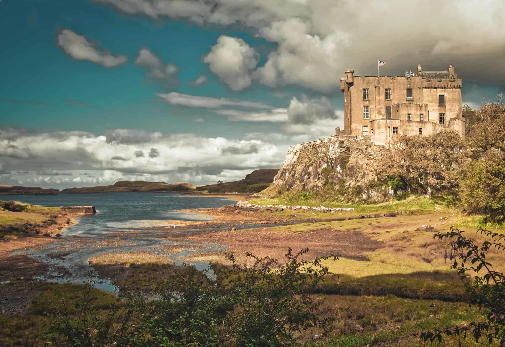 Dunvegan Castle, located off the west coast of Scotland