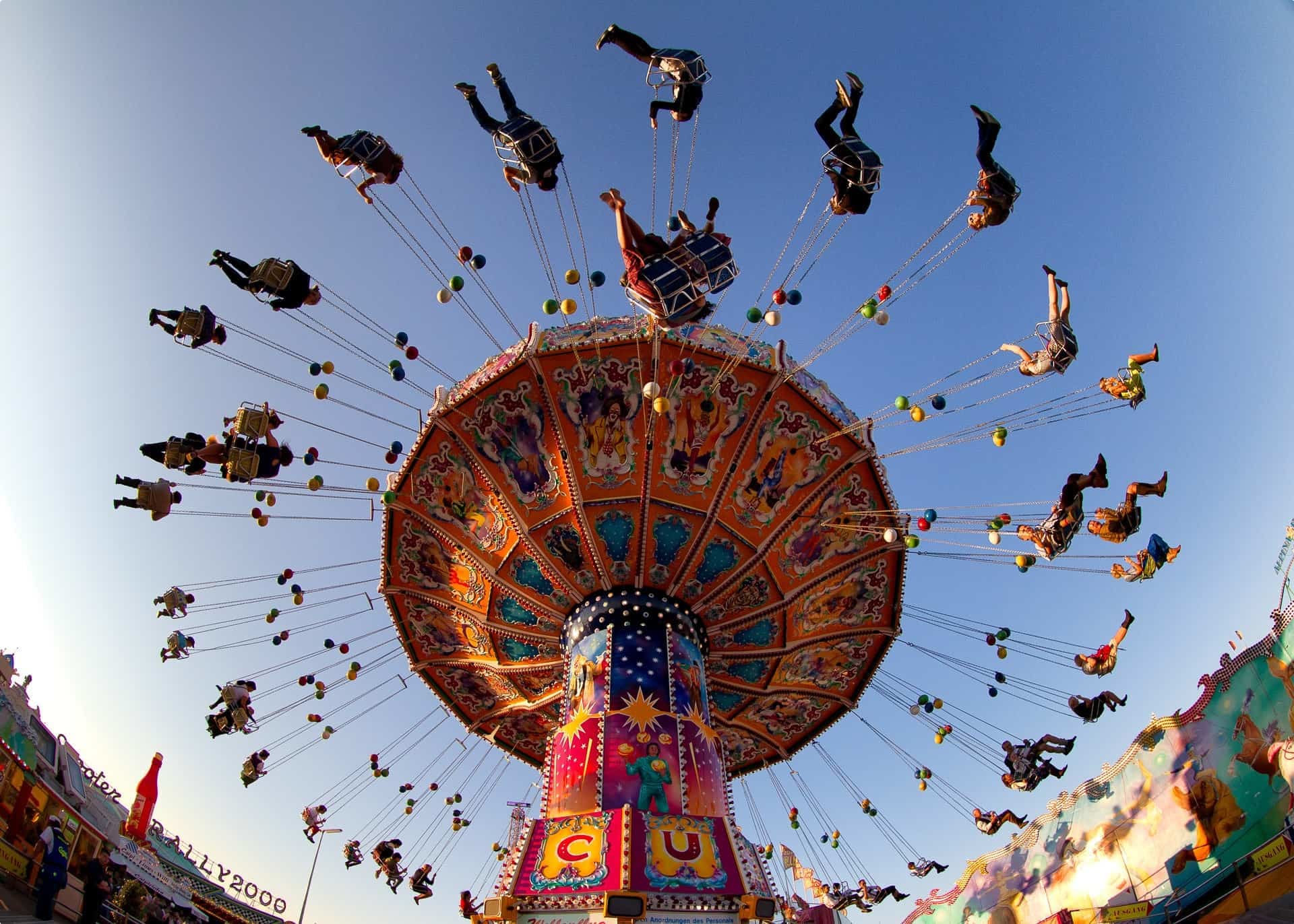 An Oktoberfest ride in Munich, Germany