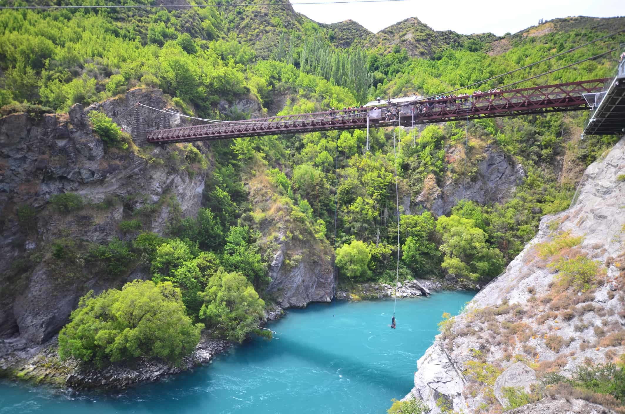 Bungee jumping at Kawarau Bridge, New Zealand