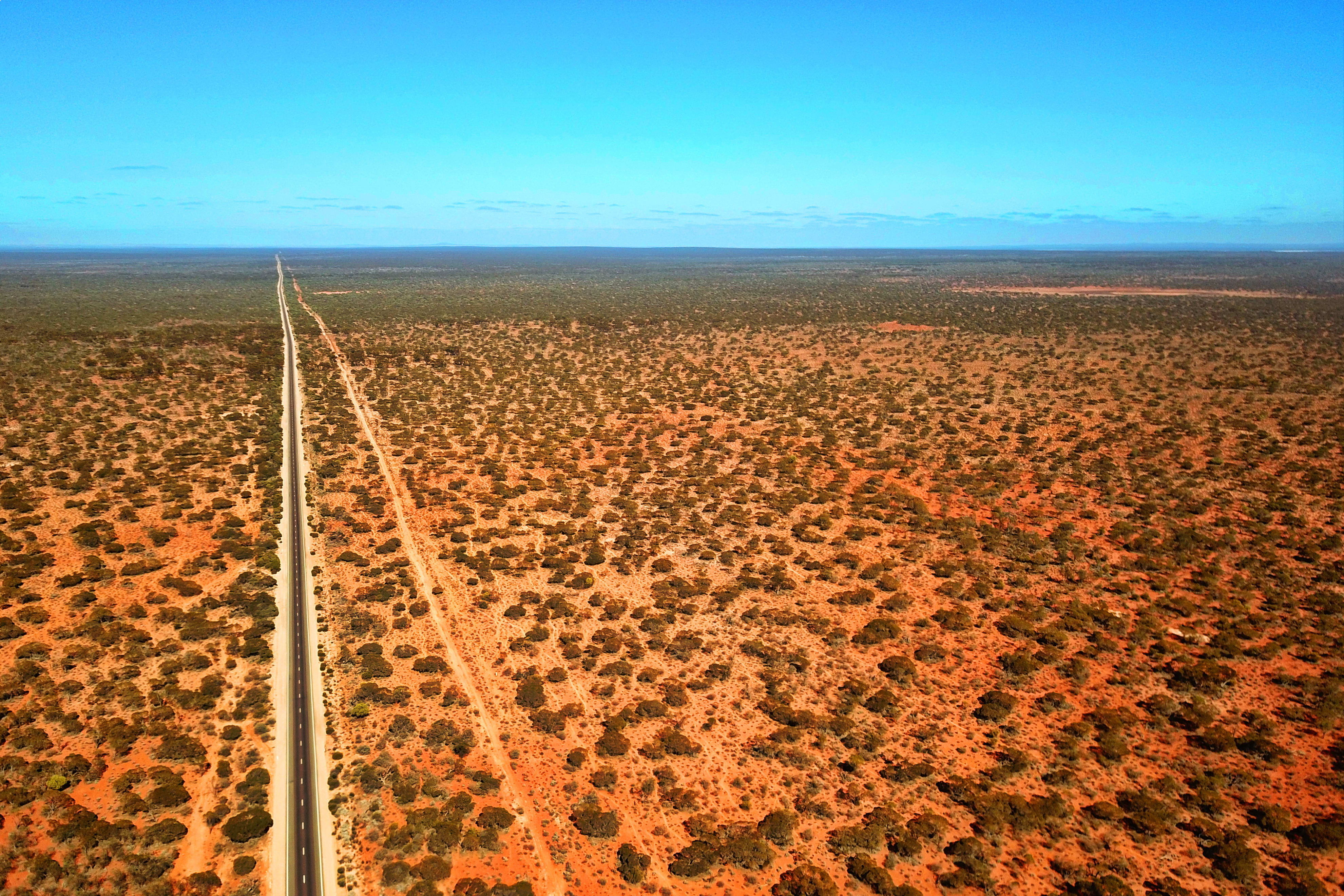 Australian red outback from the sky