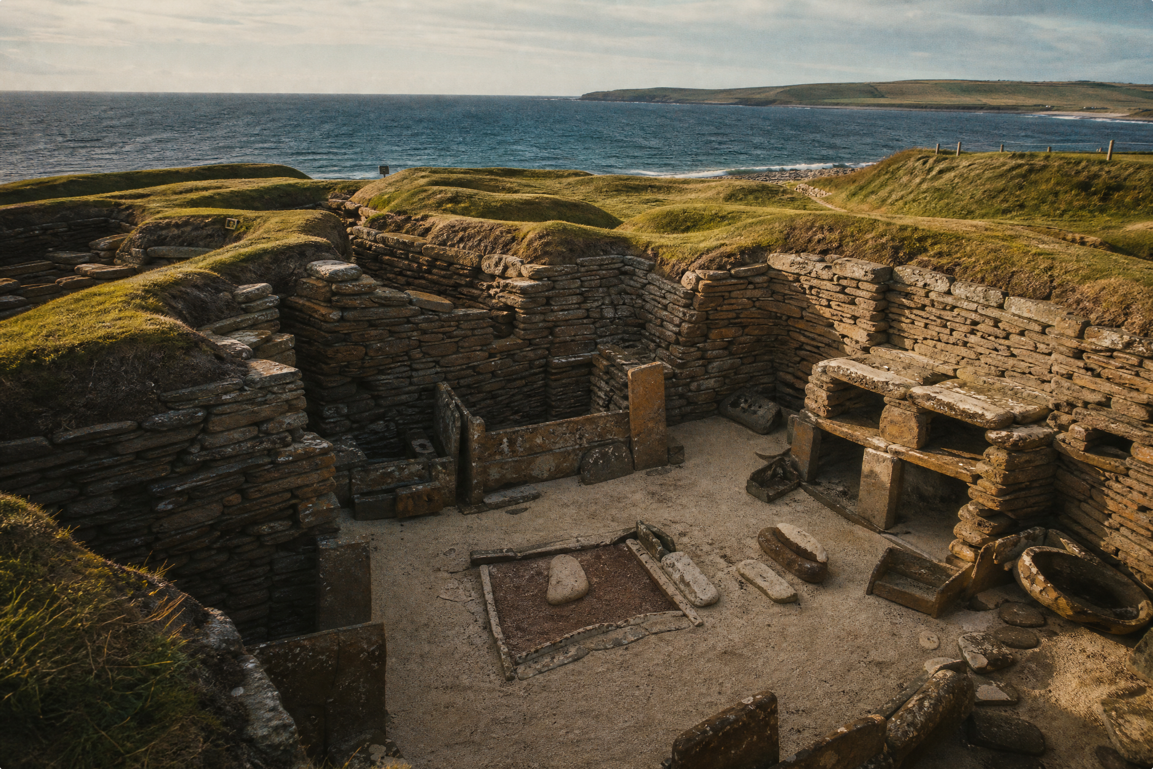 Skara Brae Neolithic village interior, Orkney