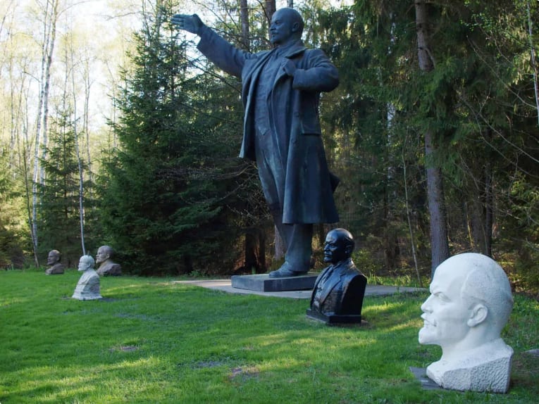 Busts and statues of Lenin, at Grūto Parkas (Grutas Park), Lithuania.