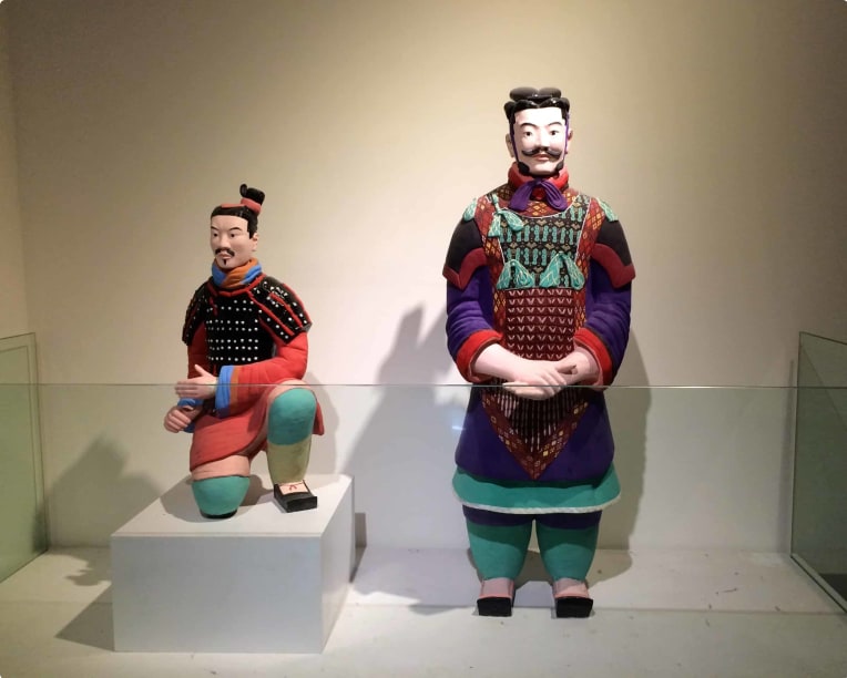 Terracotta warriors in colour