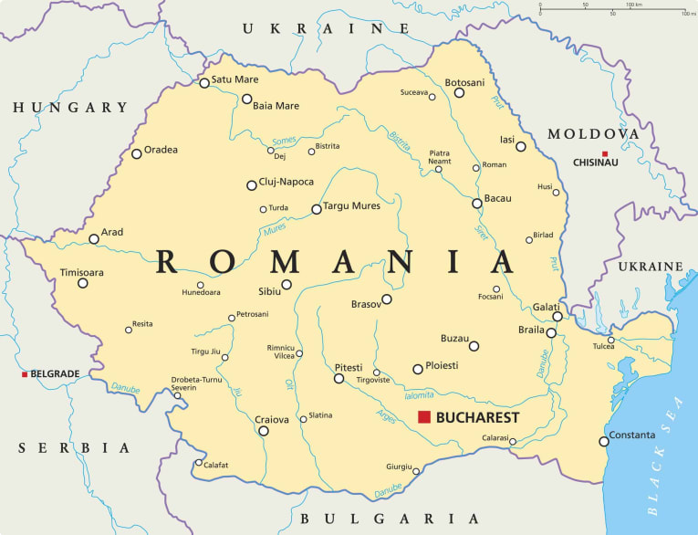 Romania map