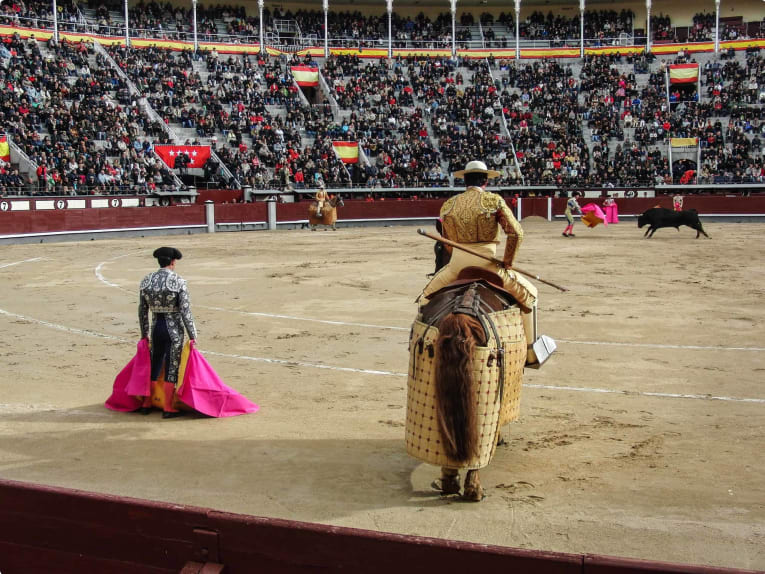 A bullfighting ring in Spain