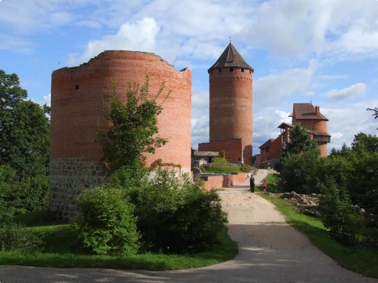 One of the remaining towers at Turaida Castle