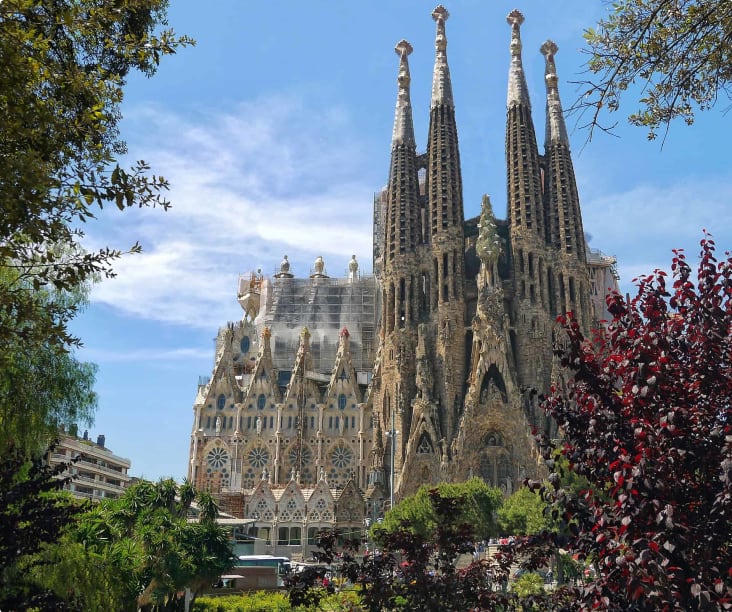 The Sagrada Familia, still under construction
