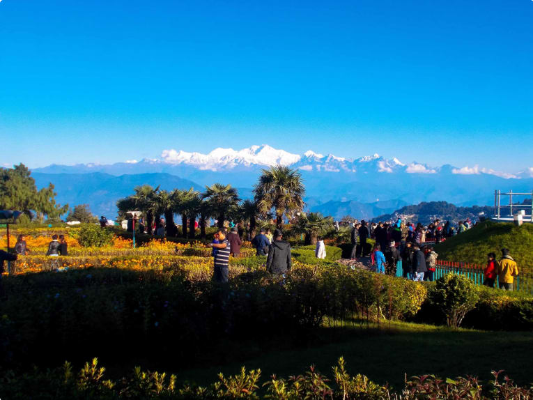 View from Batasia Loop, Darjeeling Himalayan Railway, India