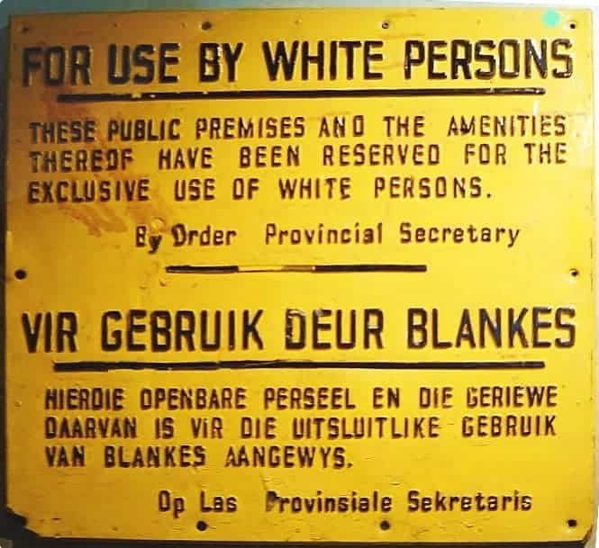 Apartheid Sign South Africa