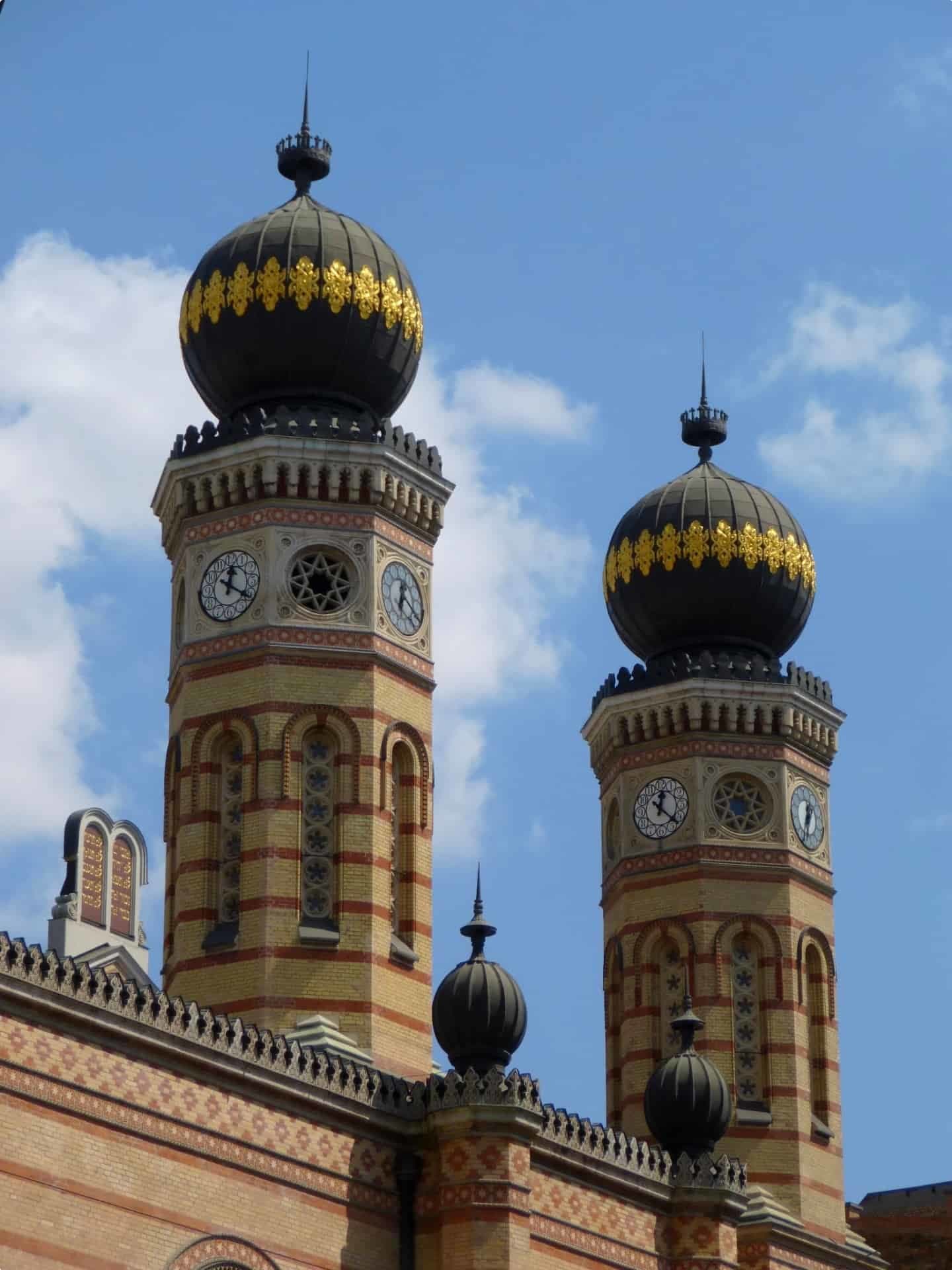 The domes on the Great Synagogue in Hungary