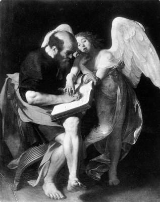 The Inspiration of Saint Matthew first version