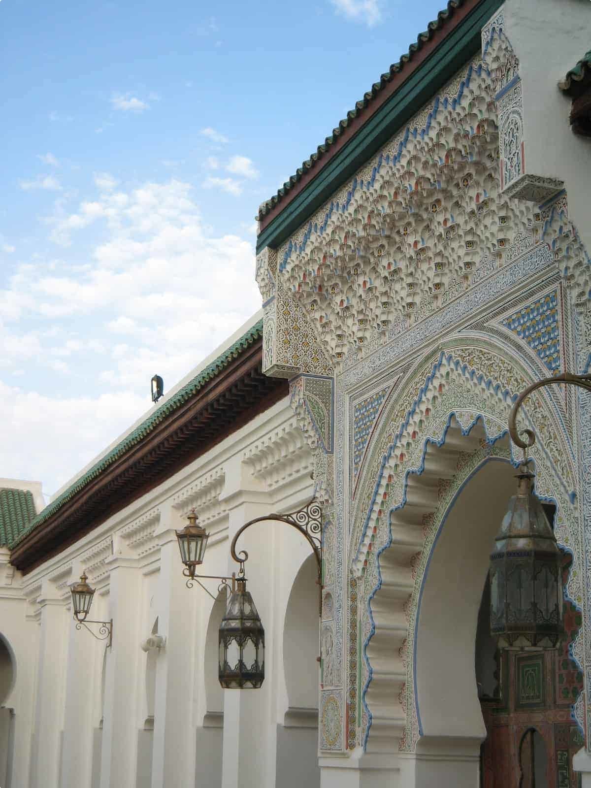 An image featuring the ornate tile-work at the Qarawiyyin