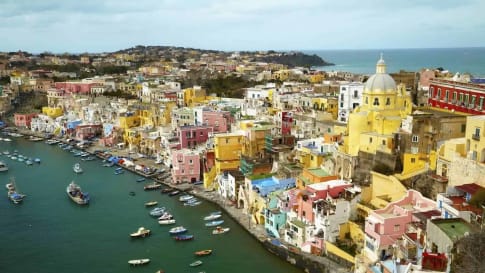 Ancient History of Southern Italy - Island Procida near Naples, Italy