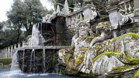 Tiber River Statue Villa Lante Italy