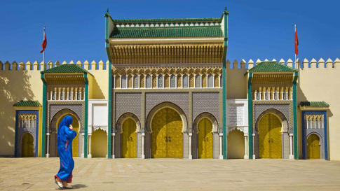 royal palace doors Fez Morocco