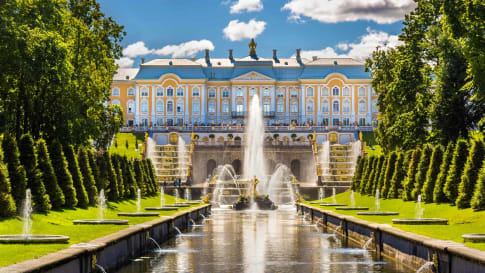 View of the Peterhof Grand Palace - Russia