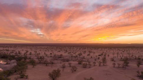 Sunset in the far outback.