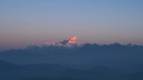 Sunrise at Mt Kanchenjunga, viewed from Tiger Hill