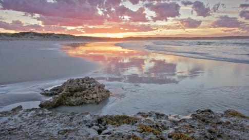 Sunrise reflected on Eyre Peninsula SA