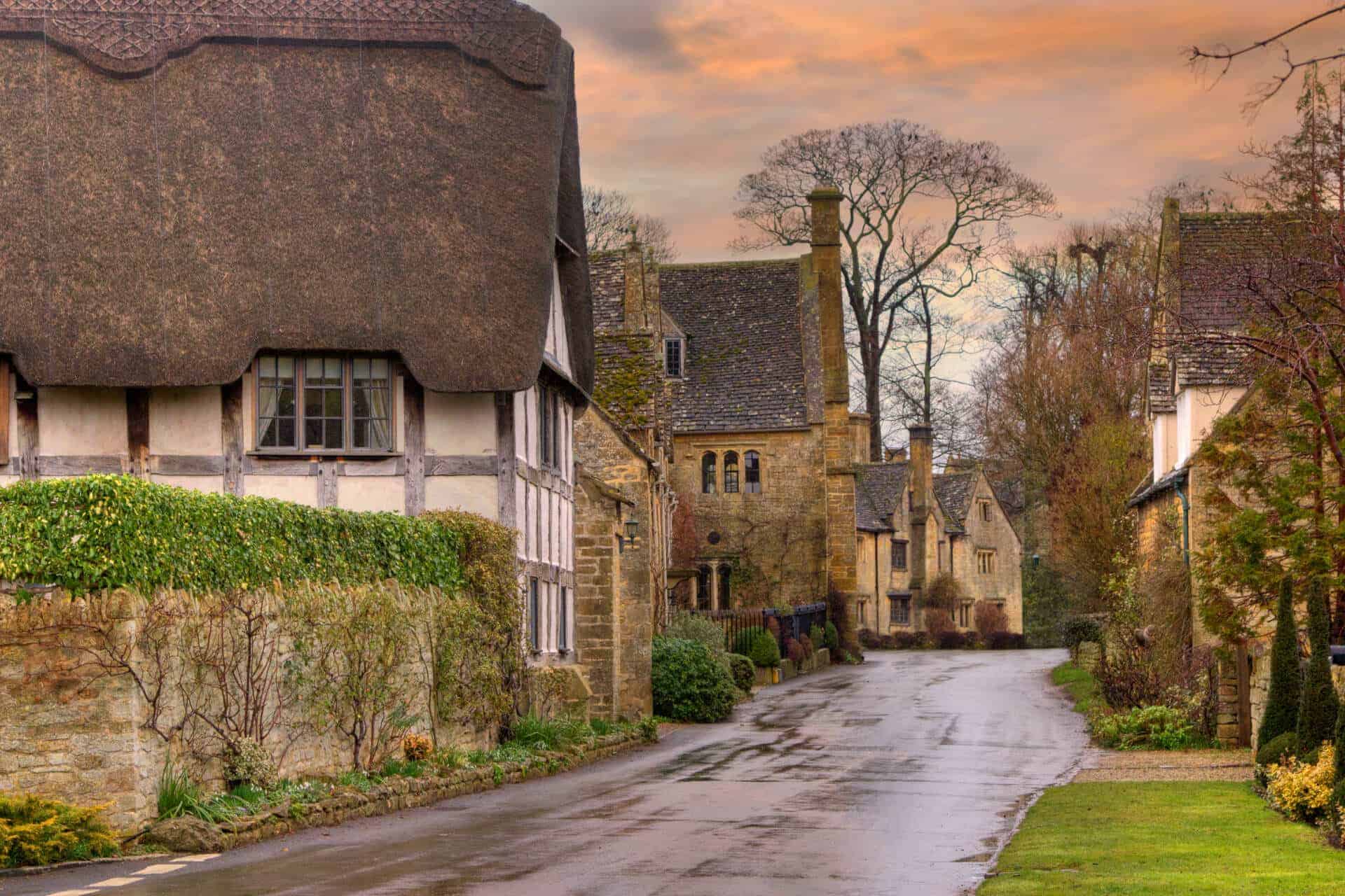 The Village of Euxton, Lancashire, England. An ancient English