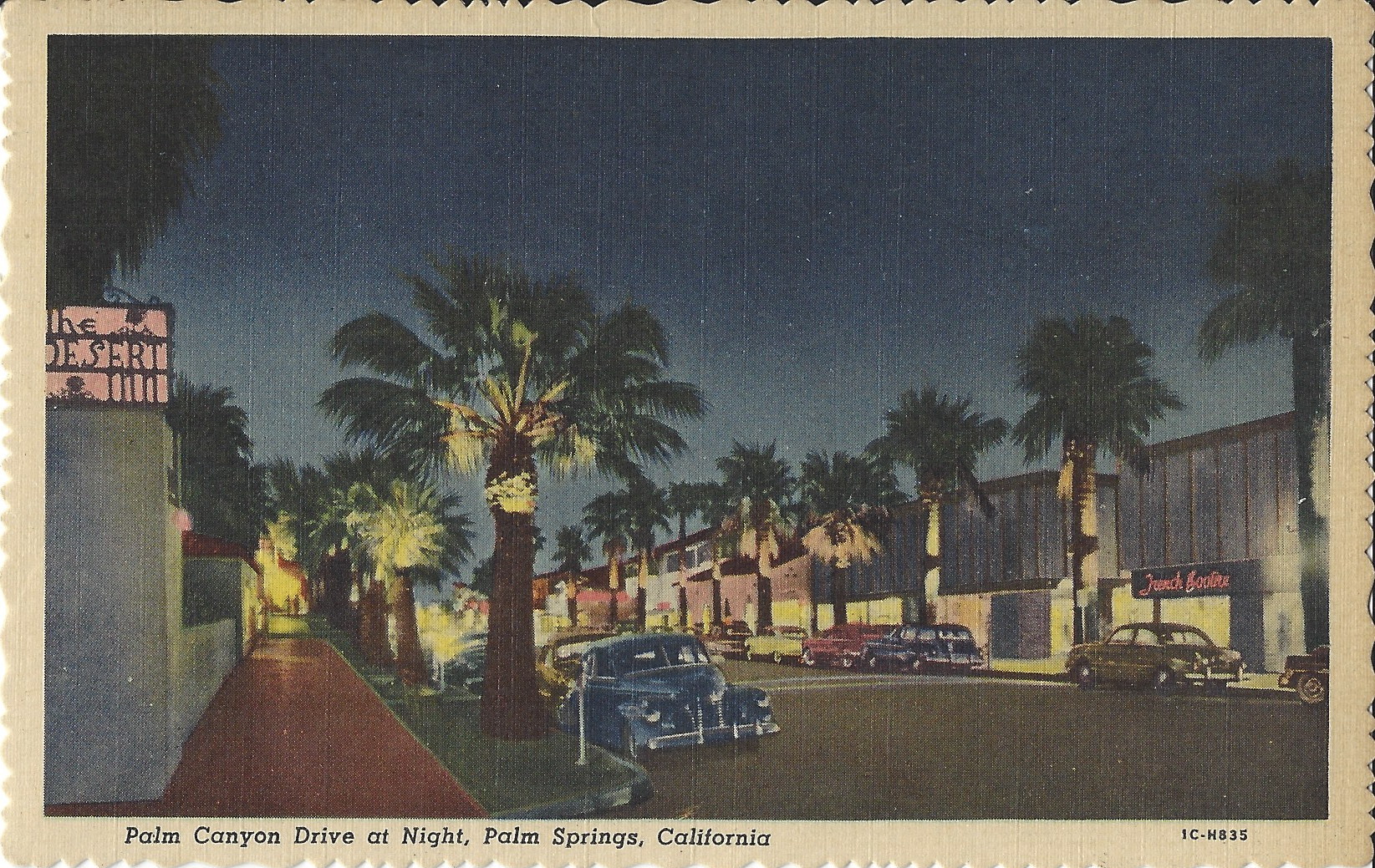 4 Historical Postcards Of Palm Springs, California, THE WESTCOTT