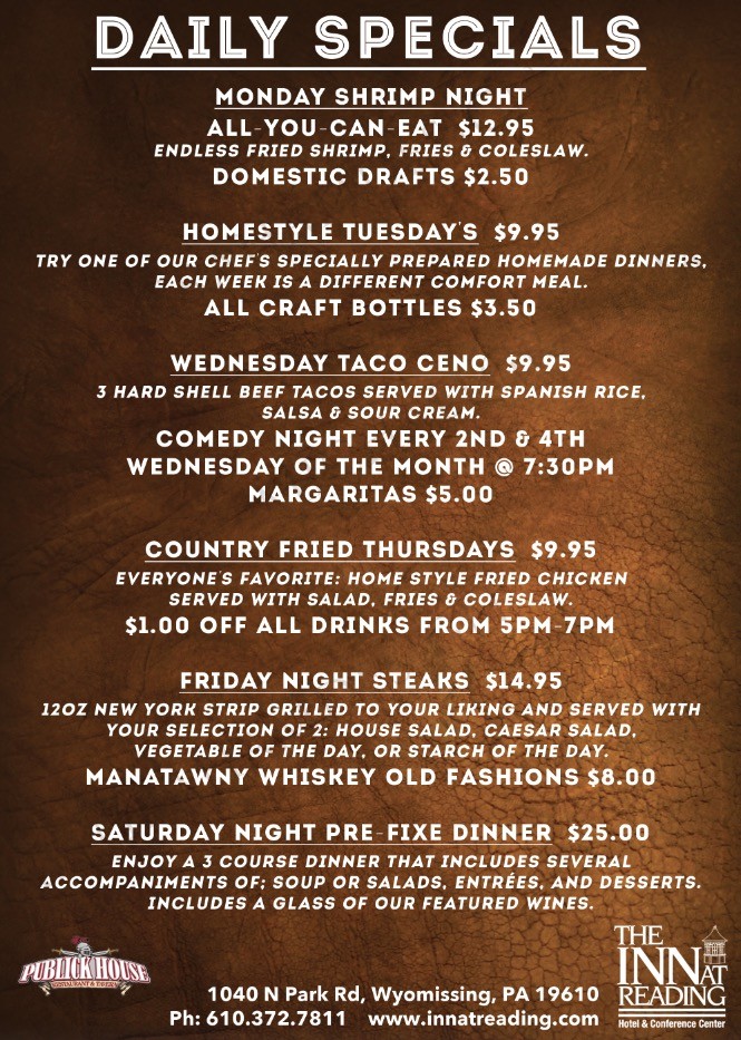 daily specials