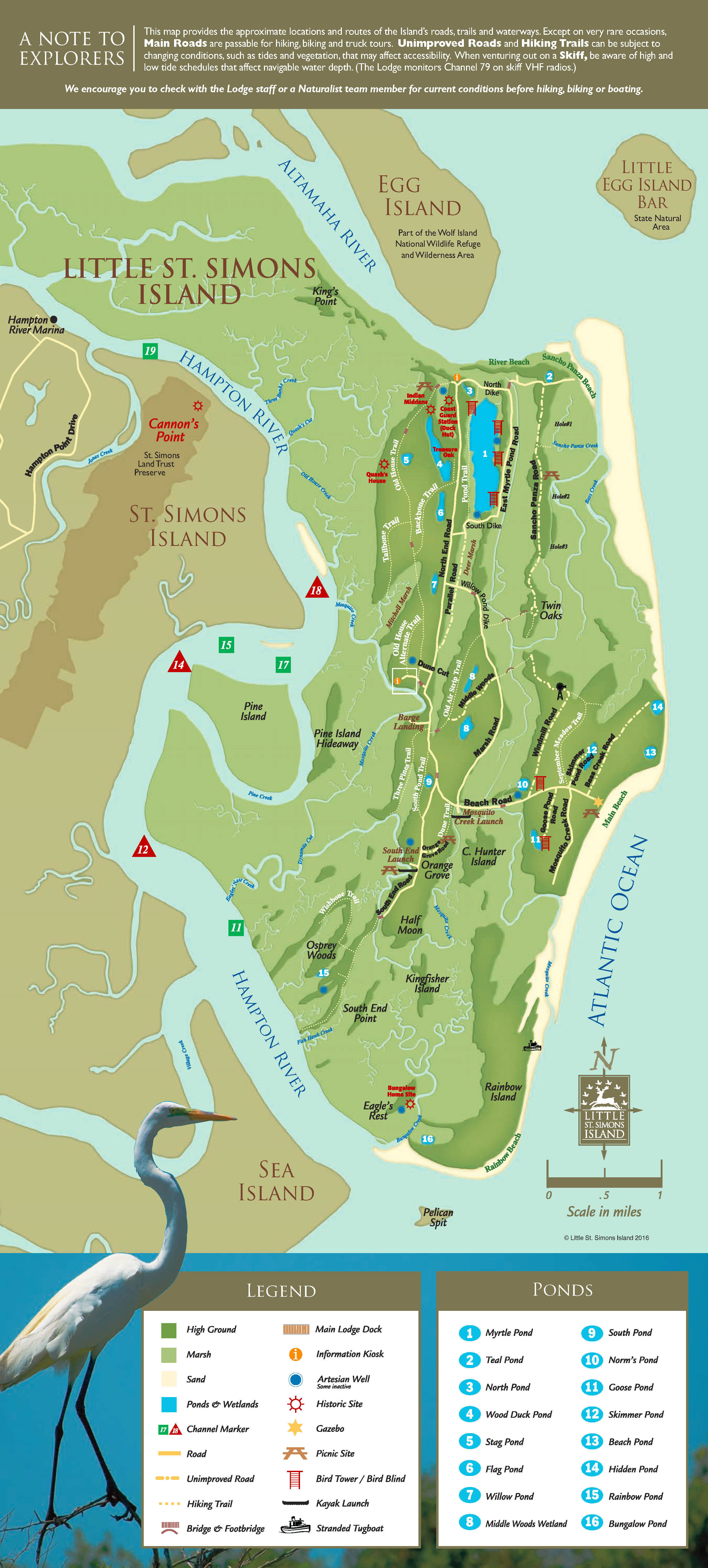 St Simons Island Map Little Saint Simons Island-Myrtle Pond - Ebird Hotspots