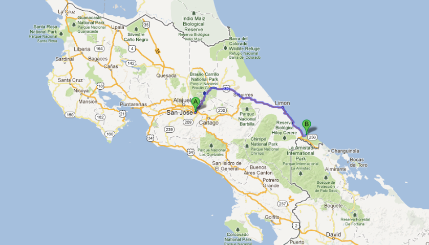 Puerto Viejo Costa Rica Map General Questions | Hotel Banana Azul Puerto Viejo Costa Rica