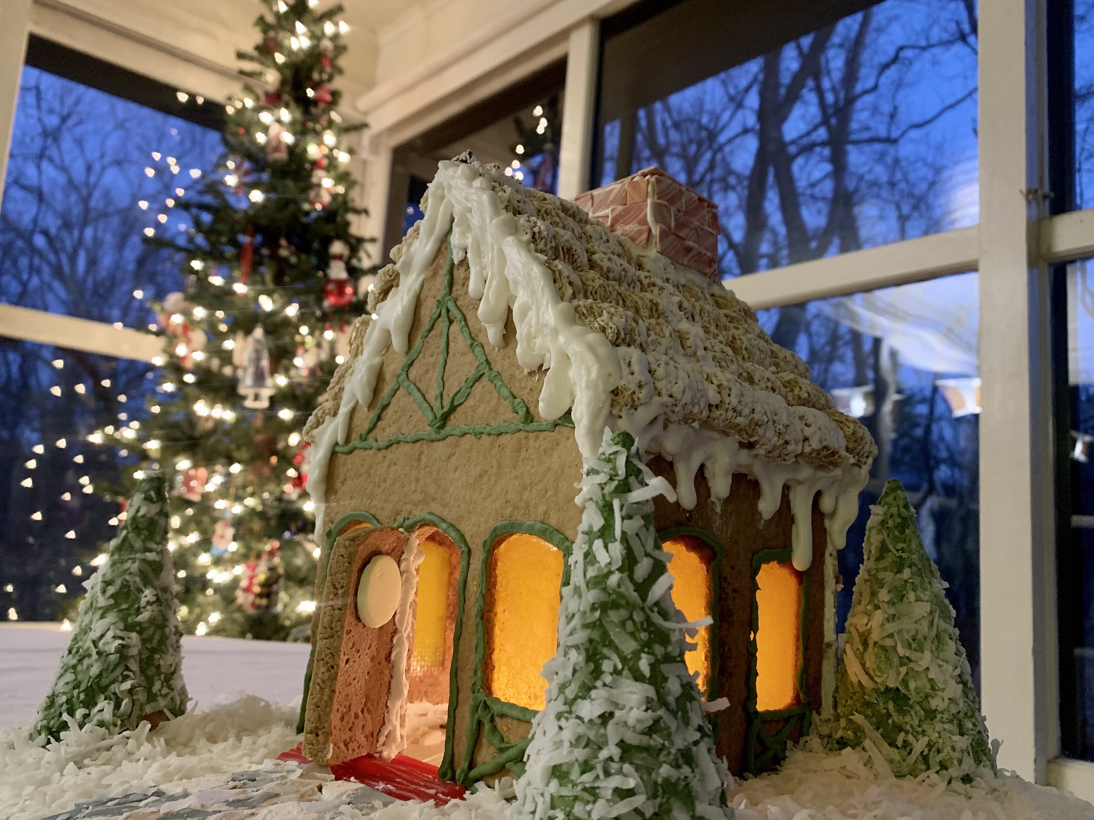 small gingerbread house at Pinecrest B&B