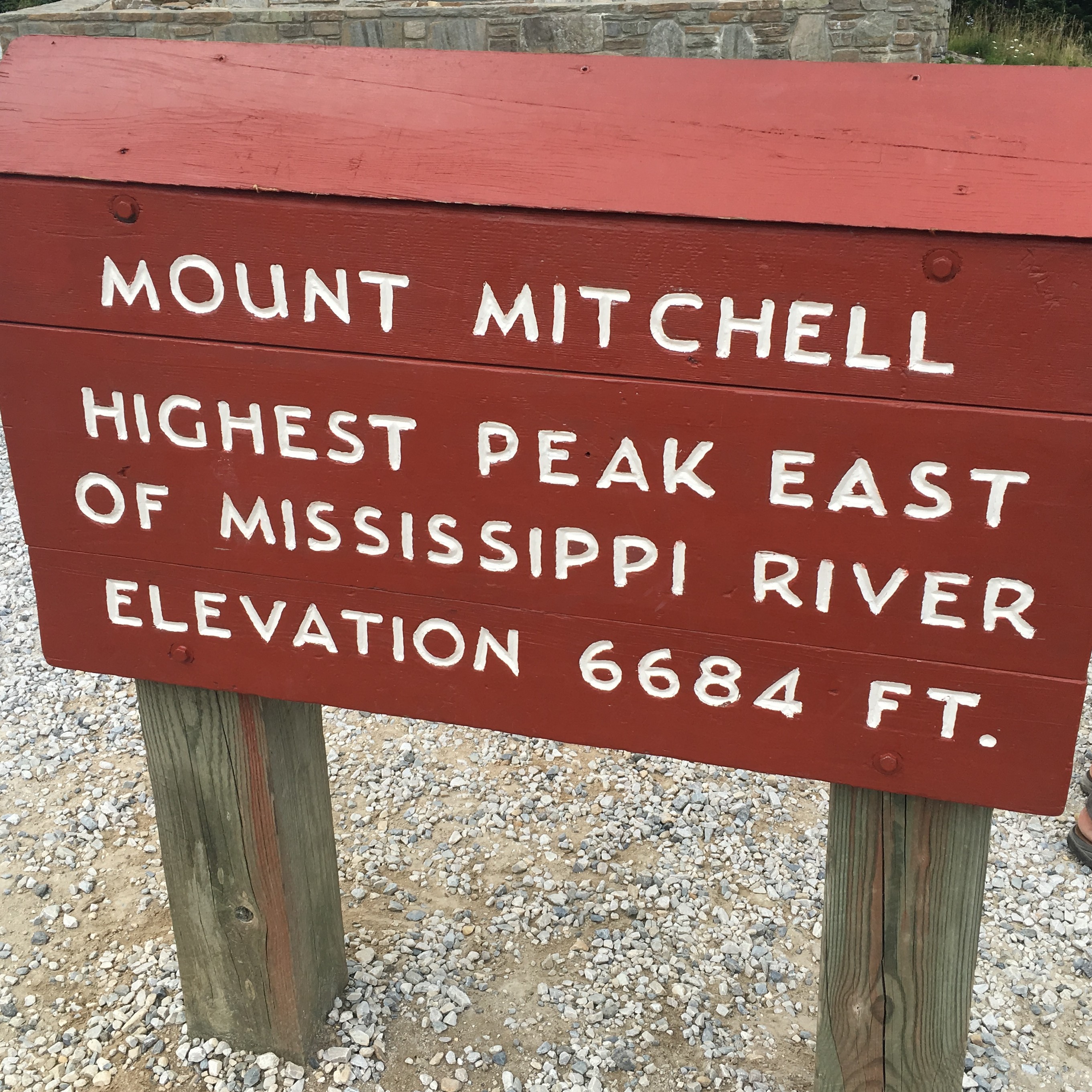 Sign at Mount Mitchell 