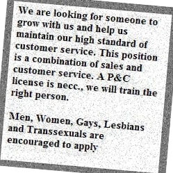 LGTs encouraged to apply|Lesbiske og homofile oppfordres til å søke