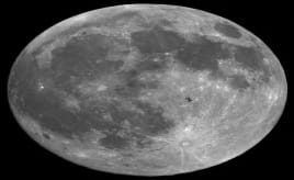 That is no moon - its a space station!|Dét er ingen måne - det er en romstasjon! Lunar transit of the International Space Station