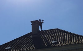 Shilling bun day in Old Bergen|Skillingsbollens dag i Gamle Bergen feier - chimney sweep