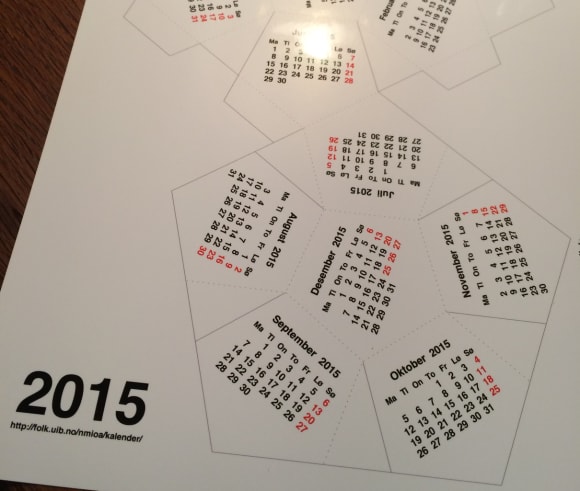 dodecahedron calendar