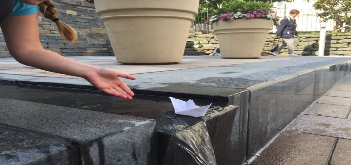 Playing with paperboats